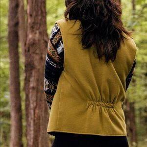 Yellow Button-Up Wool Vest